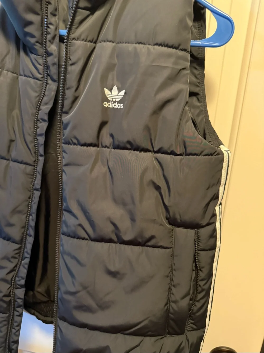 adidas Kids Black Quilted Puffer Vest
